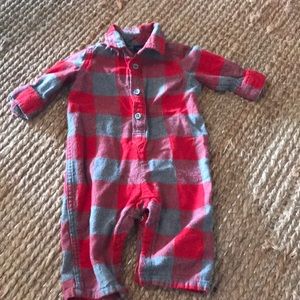 Boys one piece flannel outfit
